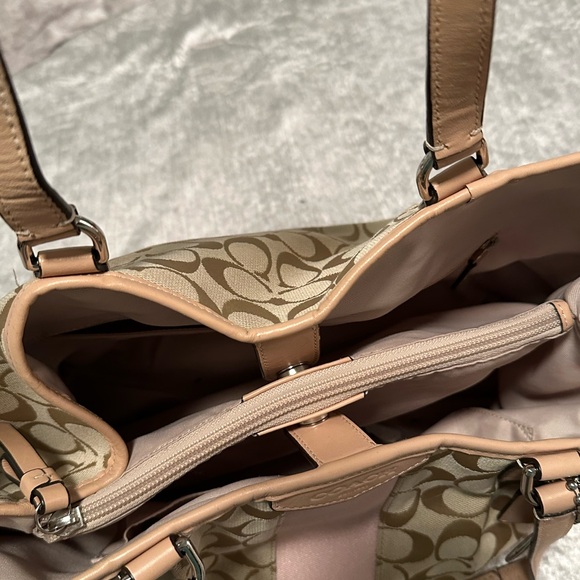 Coach Tan and Pink Women's Bag - Picture 6 of 14